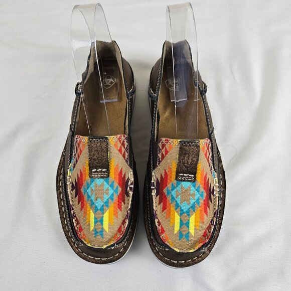 ARIAT Size 6B Copper Metallic/Rainbow Blanket Cruiser Leather Slip On Shoes - Picture 7 of 16